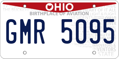 OH license plate GMR5095