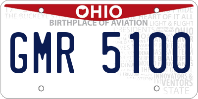 OH license plate GMR5100