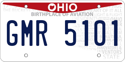 OH license plate GMR5101