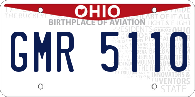 OH license plate GMR5110