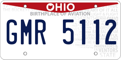 OH license plate GMR5112
