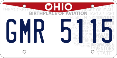 OH license plate GMR5115