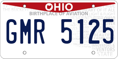 OH license plate GMR5125