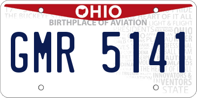 OH license plate GMR5141
