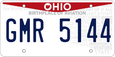 OH license plate GMR5144