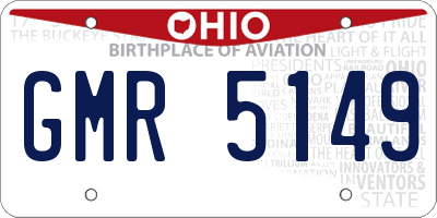 OH license plate GMR5149