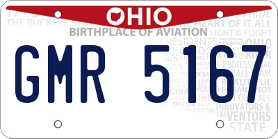 OH license plate GMR5167