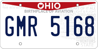 OH license plate GMR5168