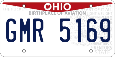 OH license plate GMR5169
