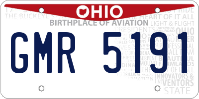 OH license plate GMR5191