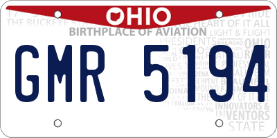 OH license plate GMR5194