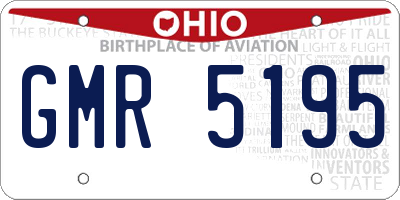 OH license plate GMR5195