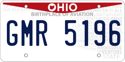 OH license plate GMR5196