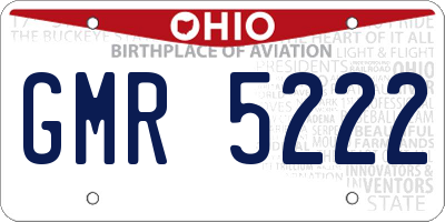 OH license plate GMR5222