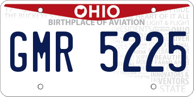 OH license plate GMR5225