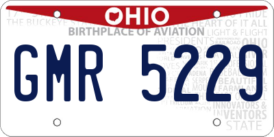 OH license plate GMR5229