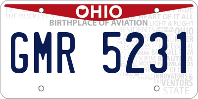 OH license plate GMR5231