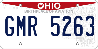OH license plate GMR5263