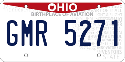OH license plate GMR5271