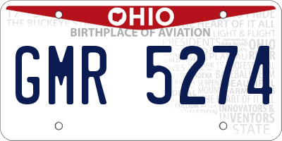 OH license plate GMR5274