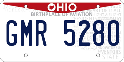 OH license plate GMR5280