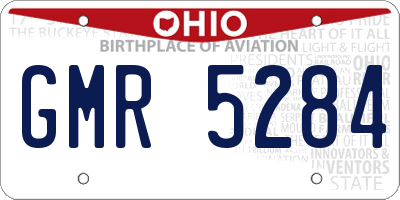 OH license plate GMR5284