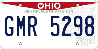 OH license plate GMR5298