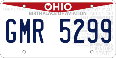 OH license plate GMR5299