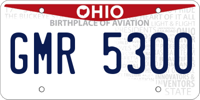 OH license plate GMR5300