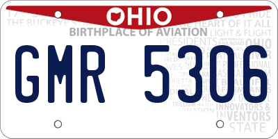 OH license plate GMR5306