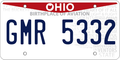 OH license plate GMR5332
