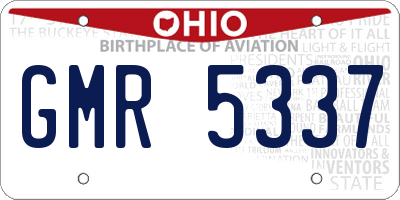 OH license plate GMR5337