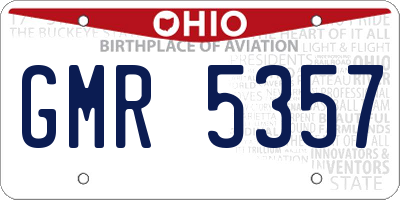 OH license plate GMR5357