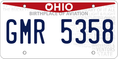 OH license plate GMR5358
