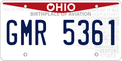 OH license plate GMR5361