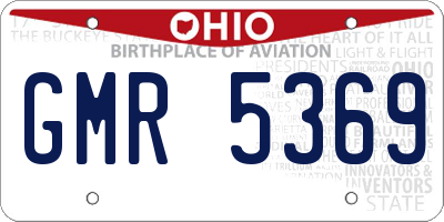 OH license plate GMR5369