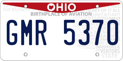 OH license plate GMR5370