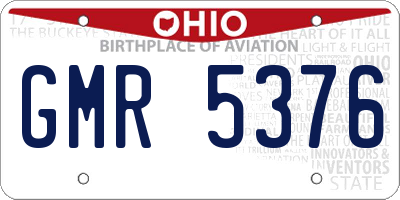 OH license plate GMR5376