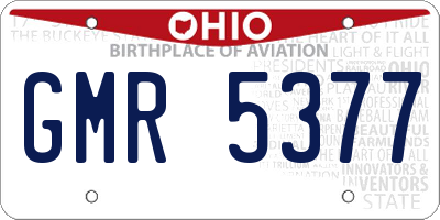 OH license plate GMR5377