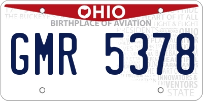 OH license plate GMR5378