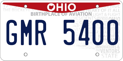 OH license plate GMR5400
