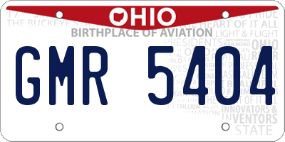 OH license plate GMR5404