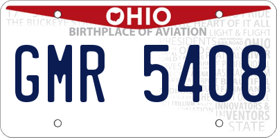 OH license plate GMR5408