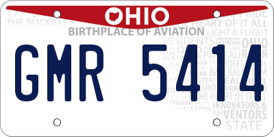 OH license plate GMR5414