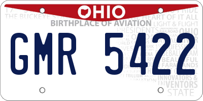 OH license plate GMR5422