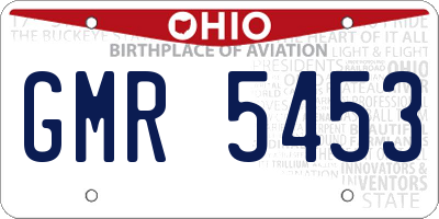 OH license plate GMR5453