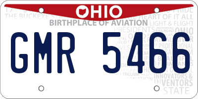 OH license plate GMR5466