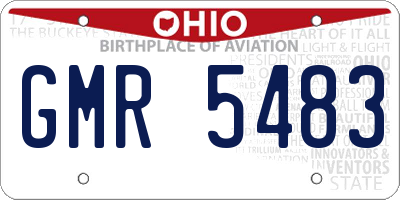OH license plate GMR5483