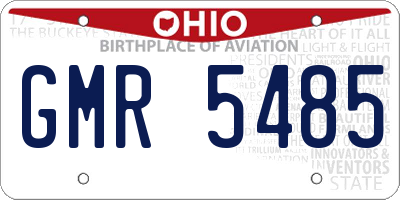 OH license plate GMR5485