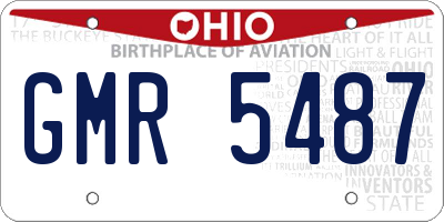 OH license plate GMR5487